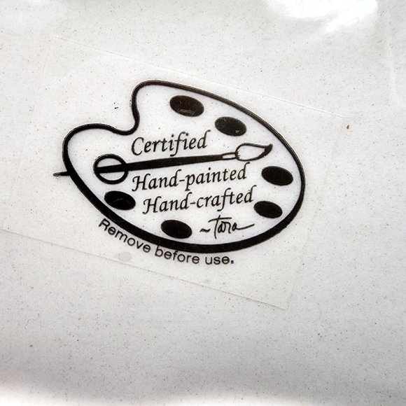 Tara Temptations Square Salad Dessert Plate w Handles Floral Lace Blue 7.5 in - Picture 5 of 8